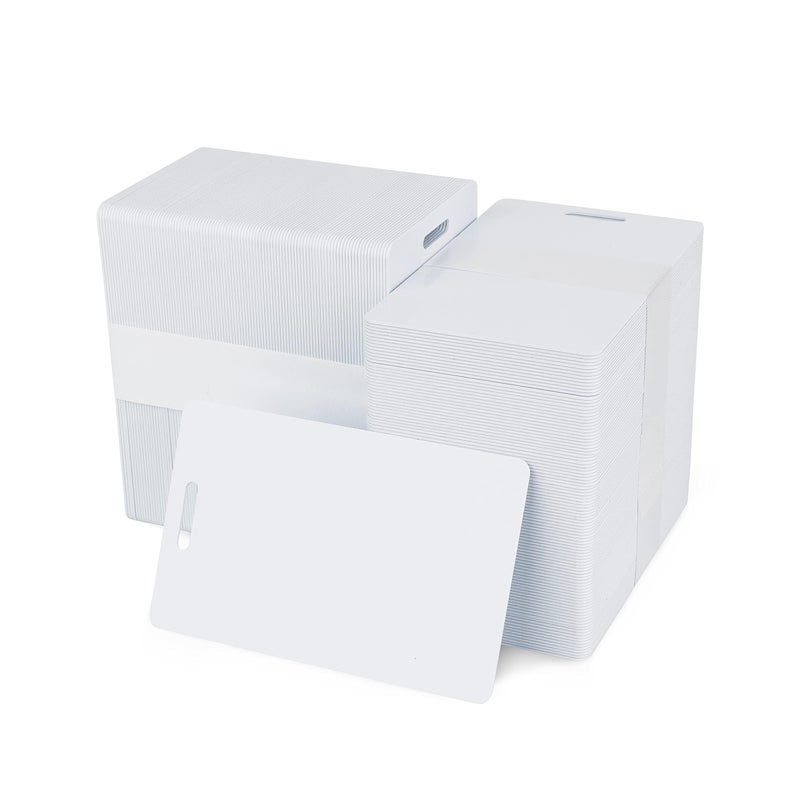 easyIDea Pack of 500 White CR80 PVC Cards with Slot Punch on Short Side | 30 mil by easyIDea - Image 1